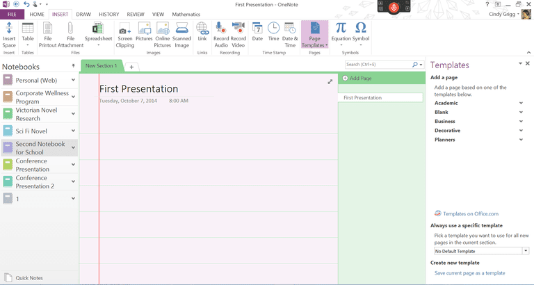 Free templates for onenote